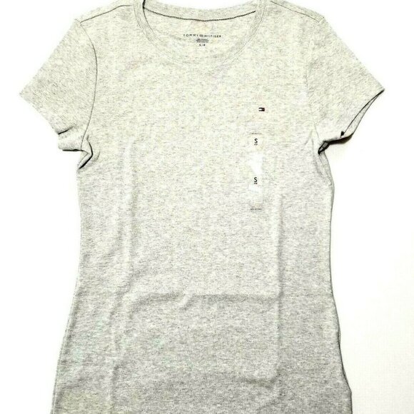 Tommy Hilfiger Women's T-shirt Crewneck Flag Logo‎ - Picture 1 of 4